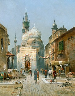 Karl Kaufmann - Marktszene in einer orientalischen Stadt