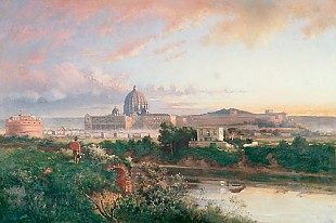 Franz Reder-Broili - Sonnenaufgang über Rom