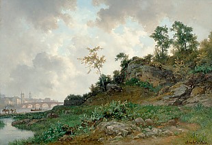 Bernhard Fries - Blick auf Heidelberg