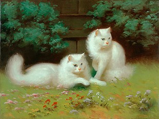 Arthur Heyer - Zwei Katzen