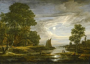 Aert van der Neer - Mondscheinlandschaft