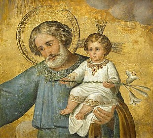 Italienischer Maler - Joseph von Nazareth mit dem Jesusknaben
