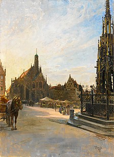 Fritz Genutat - "Marktplatz in Nürnberg". Originaltitel