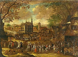 Jan Brueghel D.Ä. - Umkreis - Festgesellschaft