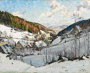 Otto Thiele - "Wintermorgen in Agnetendorf/Riesengeb". Originaltitel