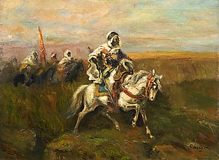 Adolf Schreyer - Arabergruppe zu Pferde