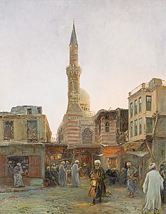 Max Rabes - Straßenszene in Kairo 