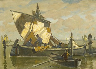 Ludwig Dill - Fischerboot von Torcello 