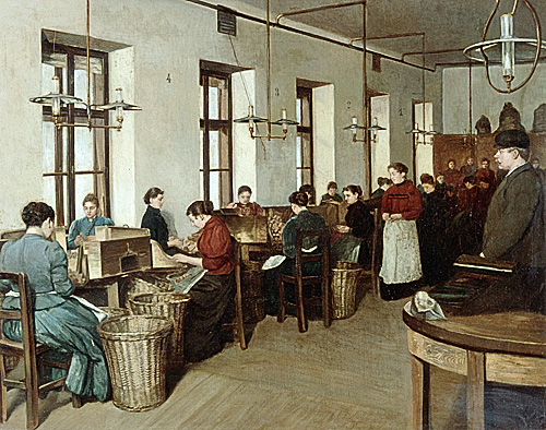 Französischer Maler - In der Korkenfabrik