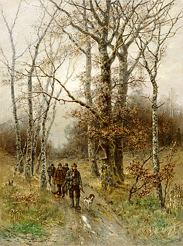 Desire Thomassin - Jäger im Herbstwald