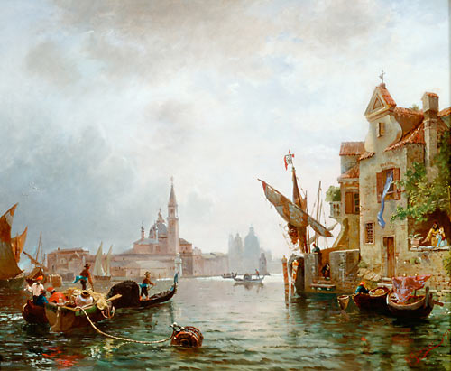 A. Giovani - Kanal in Venedig mit Blick auf San Giorgio