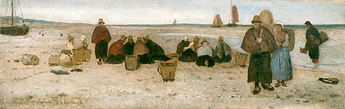 Rudolf Hirth du Frenes - Krabbenfischer am Strand