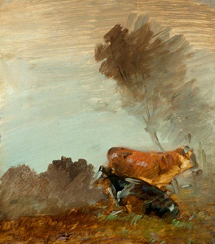 Wilhelm Busch - Kühe auf einer Wiese im Baumschatten