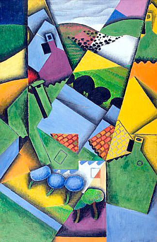 Juan Gris - Landschaft mit Haus bei Ceret