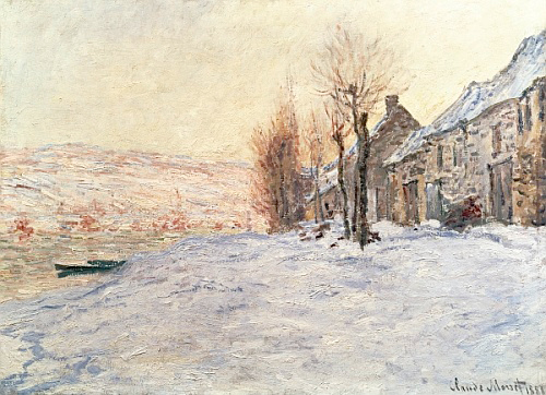 Claude Monet - Lavacourt im Schnee