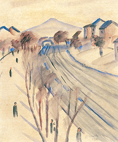 August Macke - Ölberg mit Bahngeleise