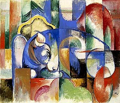 Franz Marc - Liegender Stier