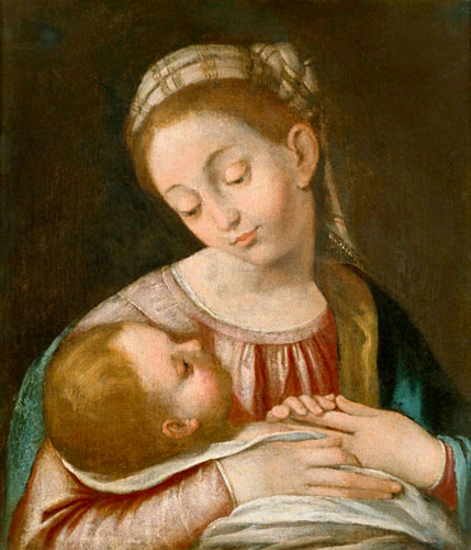  ital. Meister - Madonna mit Knaben