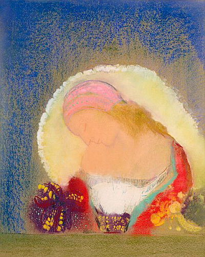 Odilon Redon - Mädchen mit Blumen