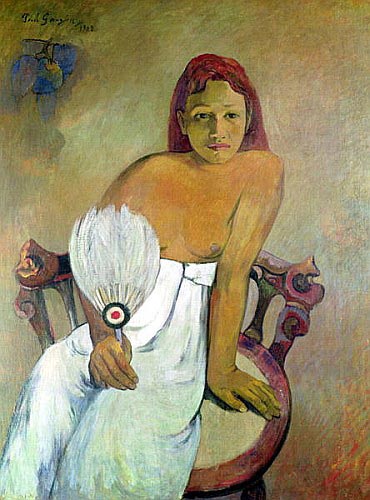 Paul Gauguin - Mädchen mit Fächer