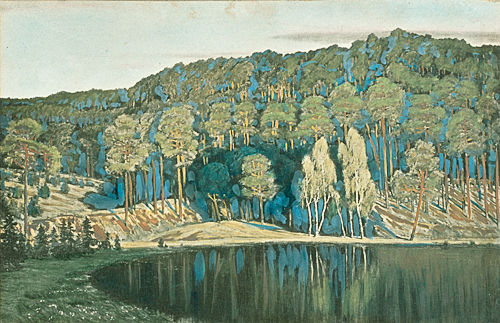 Walter Leistikow - Märkische Waldlandschaft mit See