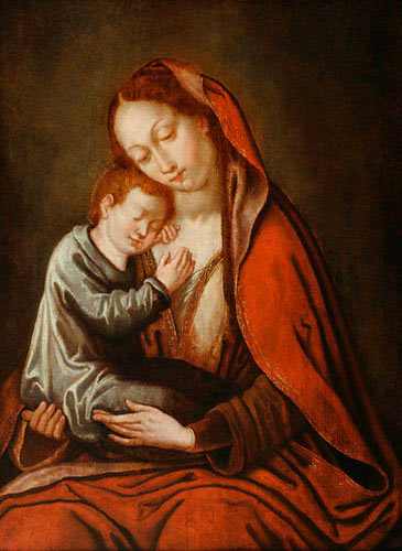 fläm. Maler - Maria mit Jesusknaben