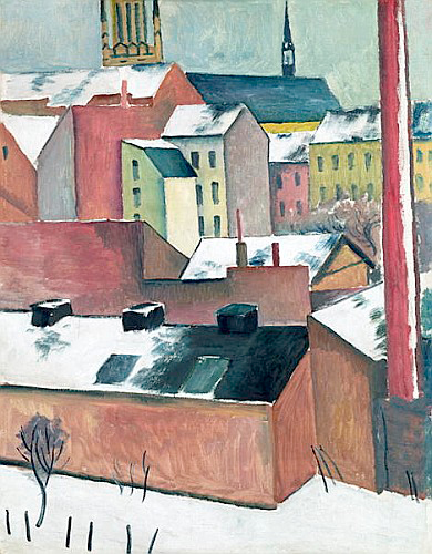 August Macke - Marienkirche im Schnee