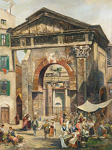 Erich Nikutowski - Markt am Portico di Ottavia in Rom