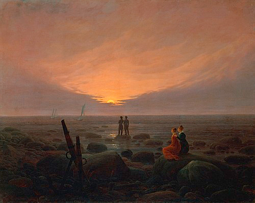 Caspar David Friedrich - Mondaufgang über dem Meer