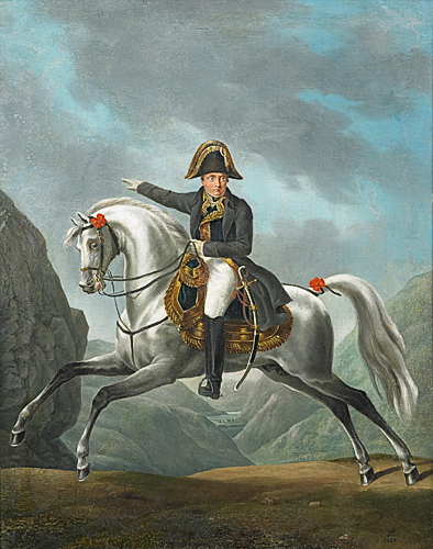  Monogrammist P.I. - Napoleon I. zu Pferde