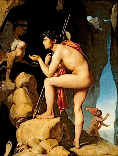 Jean Auguste Dominique Ingres - Oedipus und die Sphinx