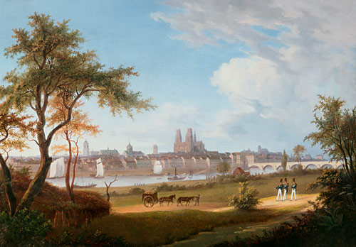 Joseph Bidauld - Panoramablick auf Orleans mit St. Croix