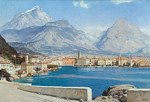 Erich Kips - Panoramablick auf Riva am Gardasee