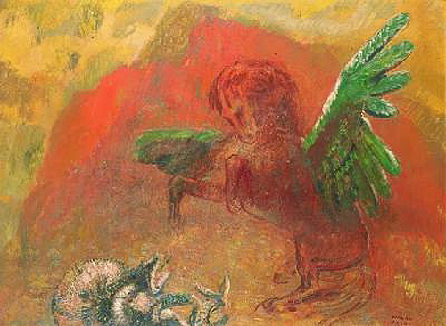 Odilon Redon - Pegasus triumphiert