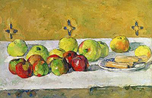 Paul Cézanne - Äpfel und Kekse