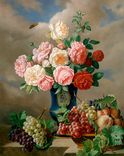  Wiener Stillebenmaler - Prunkstilleben mit Blumen und Früchten