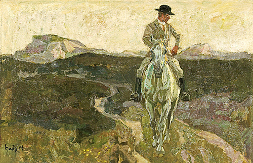 Robert von Haug - Reiter in Landschaft