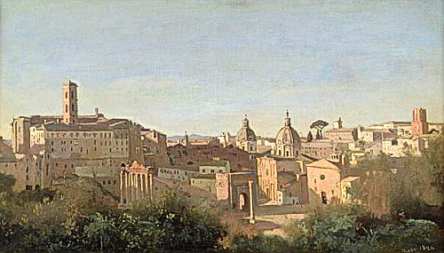 Jean Baptiste Camille Corot - Rom,Forum vom Farnese Garten