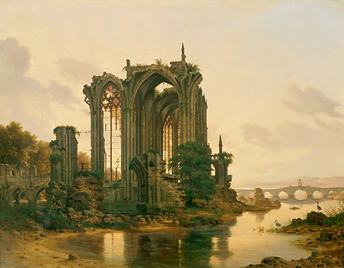 Karl Georg Hasenpflug - Ruine einer gotischen Kapelle in der Eifelgegend