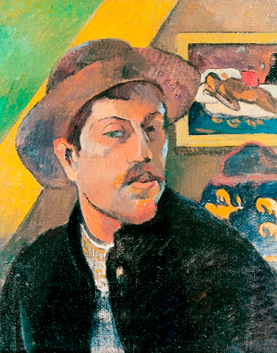 Paul Gauguin - Selbstporträt mit Hut