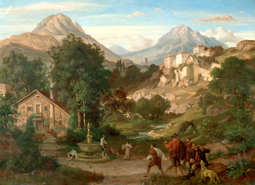 Eduard Cohen - Sommerabend in südlicher Landschaft