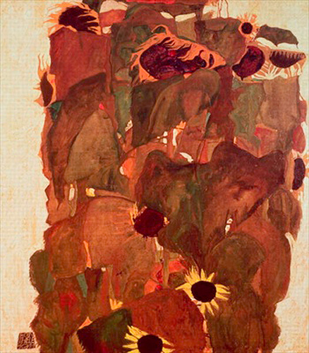 Egon Schiele - Sonnenblumen II