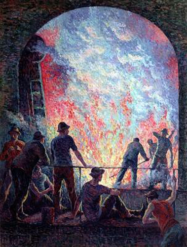 Maximilien Luce - Stahlarbeiter