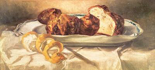 Edouard Manet - Stilleben mit Brot und Citrone