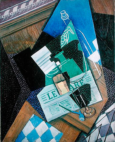 Juan Gris - Stilleben mit Wasserflasche