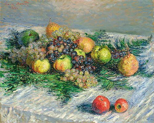 Claude Monet - Stillleben mit Birnen und Trauben