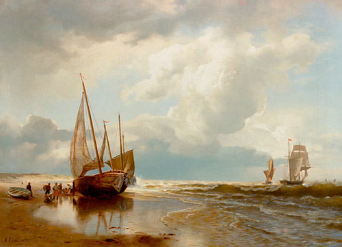 August Wilhelm Leu - Strand bei Ostende
