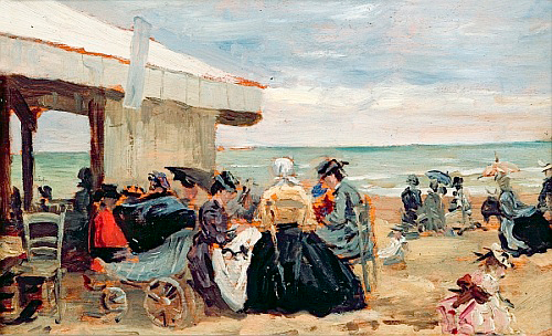 Eugéne Boudin - Strandszene