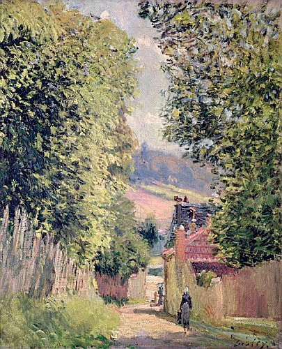 Alfred Sisley - Straße in Louveciennes