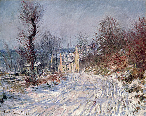 Claude Monet - Straße nach Giverny im Winter